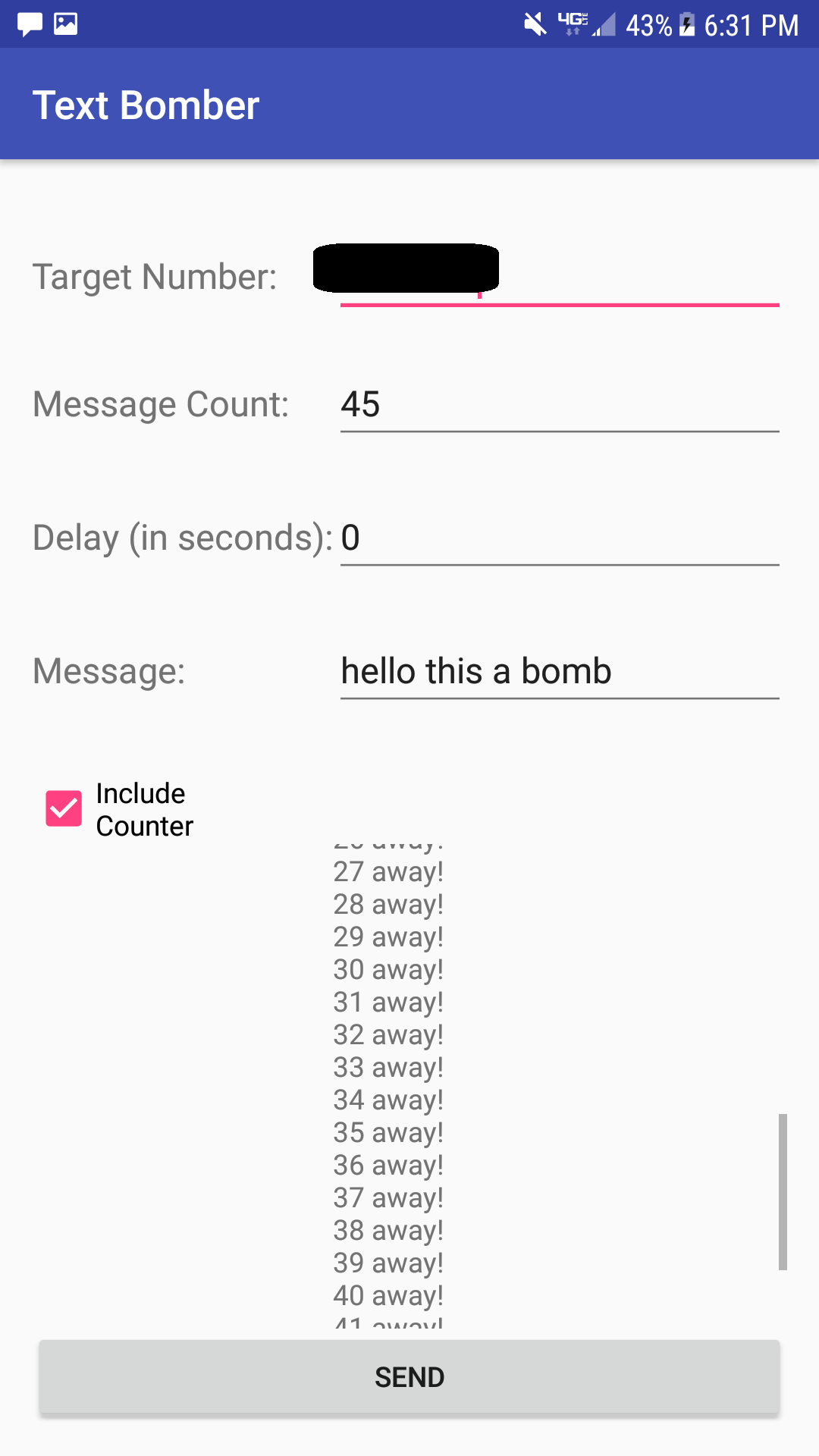 free online text bomber with custom messages